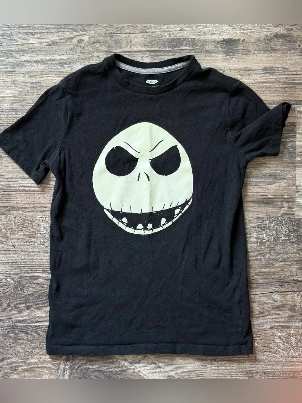 Lot of 2 Nightmare Before Christmas black short sleeve shirts boys L 10-12